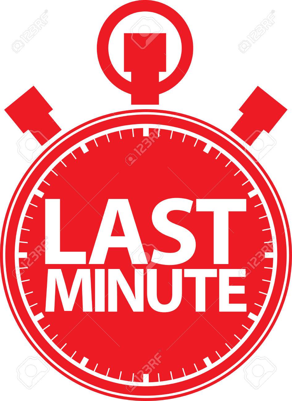 last minute stopwatch icon vector illustration royalty free
