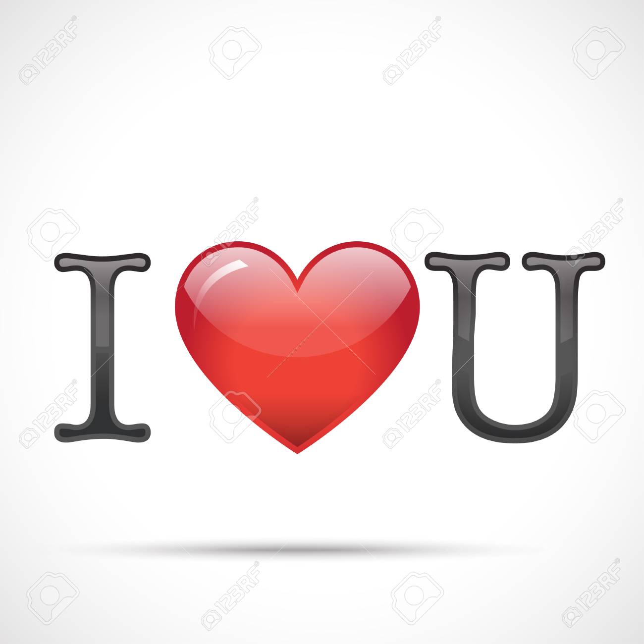 愛しています 告白が大好きです 文字と赤ハート赤ハートのイラスト素材 ベクタ Image