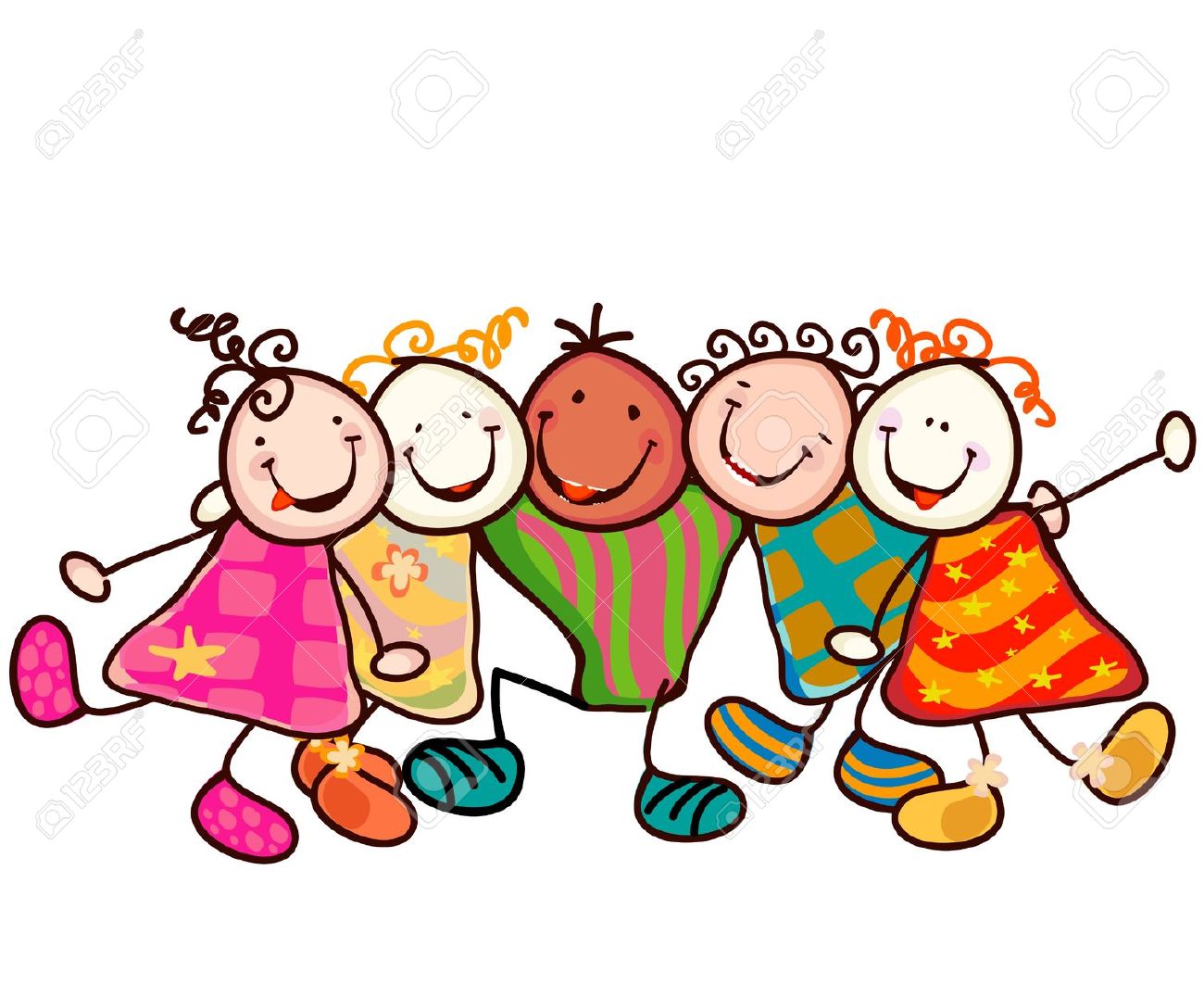 Group Of Smiling Kids With Funny Faces Stock Photo, Picture And Royalty Free Image. Image 12646166.
