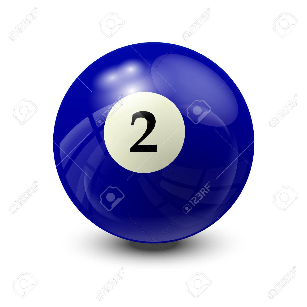 La Bola De Billar 2 Diseño Realista Del Vector Ilustraciones Vectoriales Clip Art Vectorizado Libre De Derechos Image 55453741