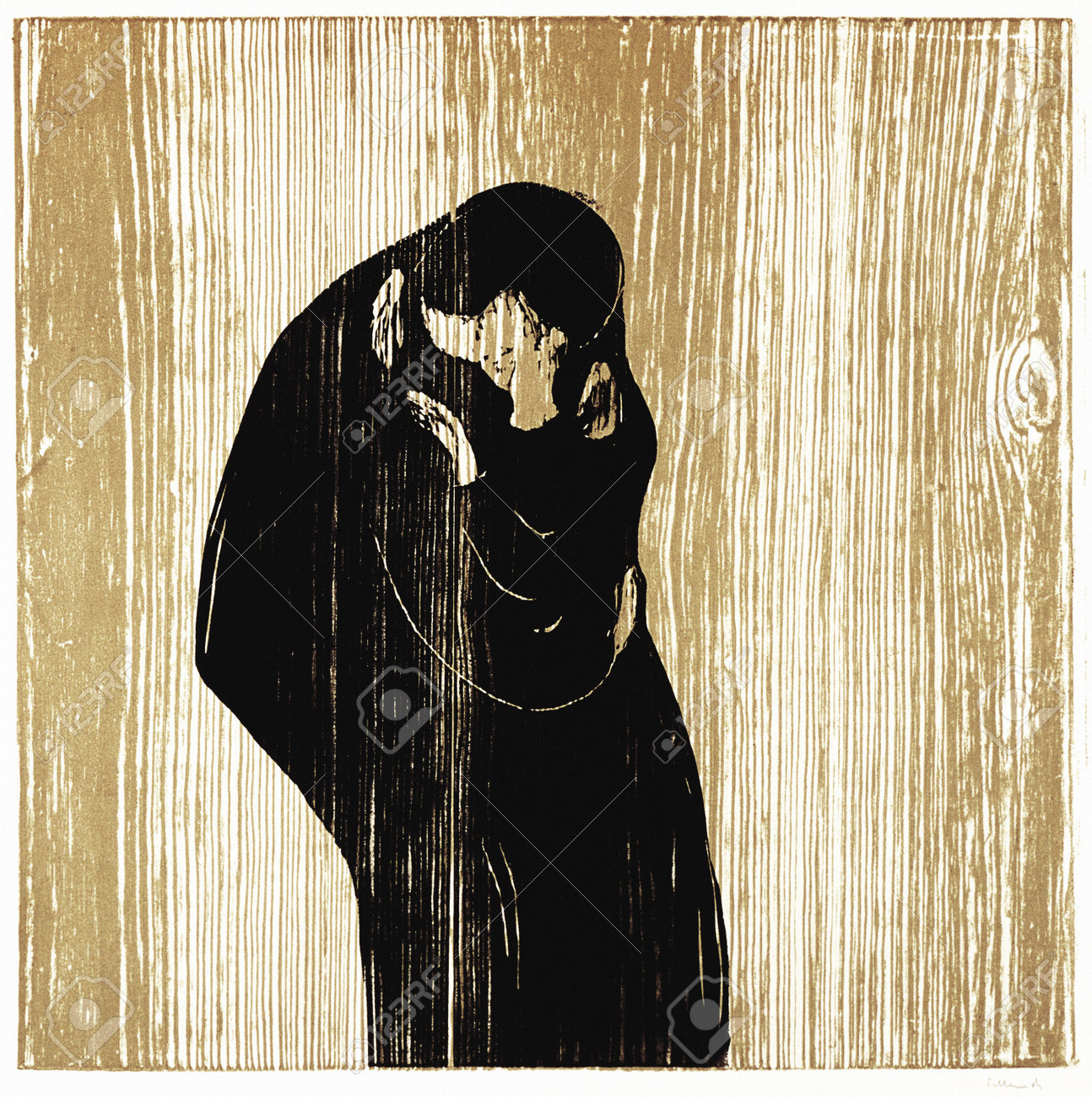 絵画、デジタルアート、叫ぶ少女 版画 写真印刷 絵画、デジタルアート