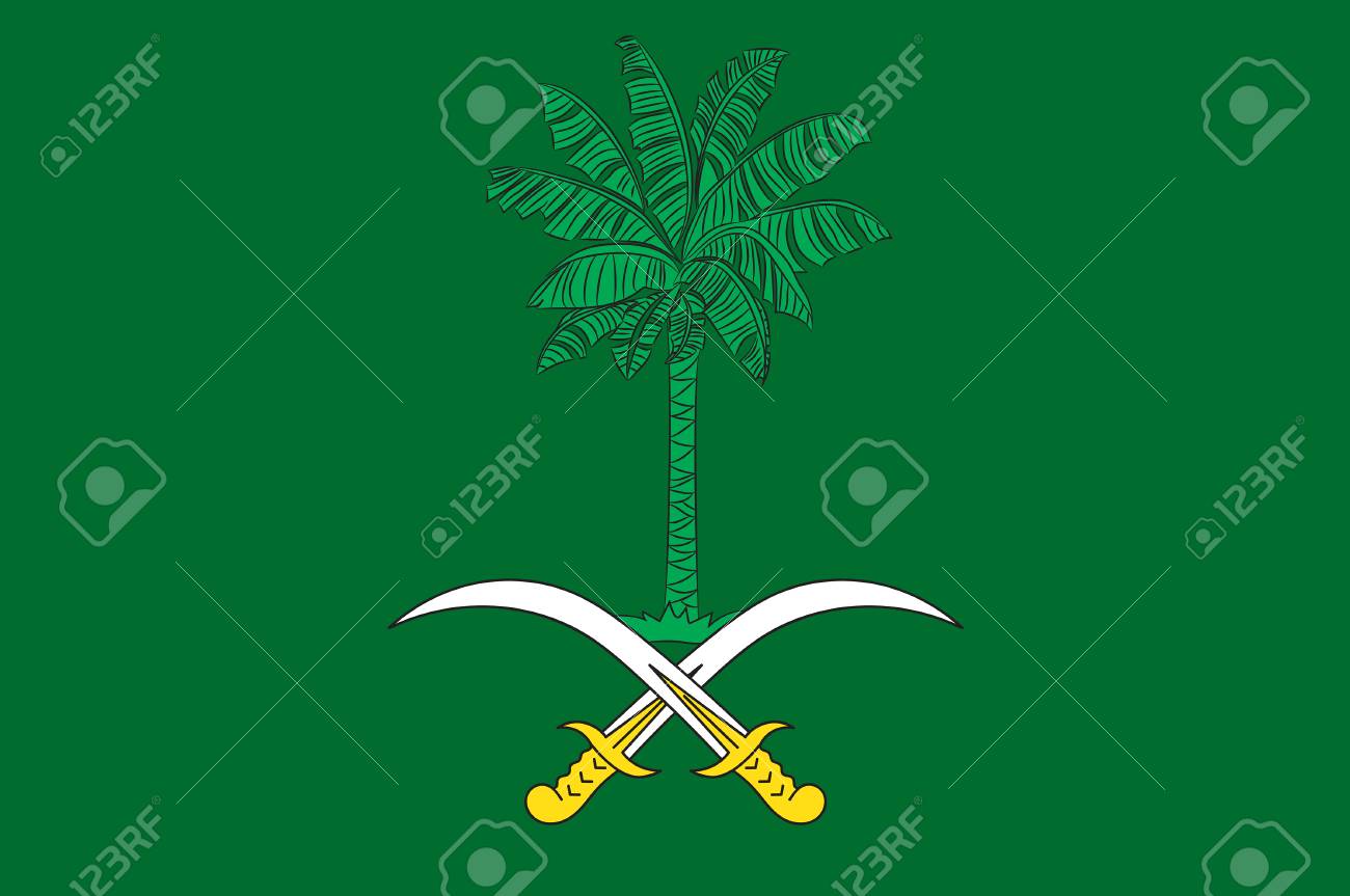 サウジアラビアの国旗は アラビア半島の大部分を構成する西アジアのアラブの主権国家です 3dイラスト の写真素材 画像素材 Image