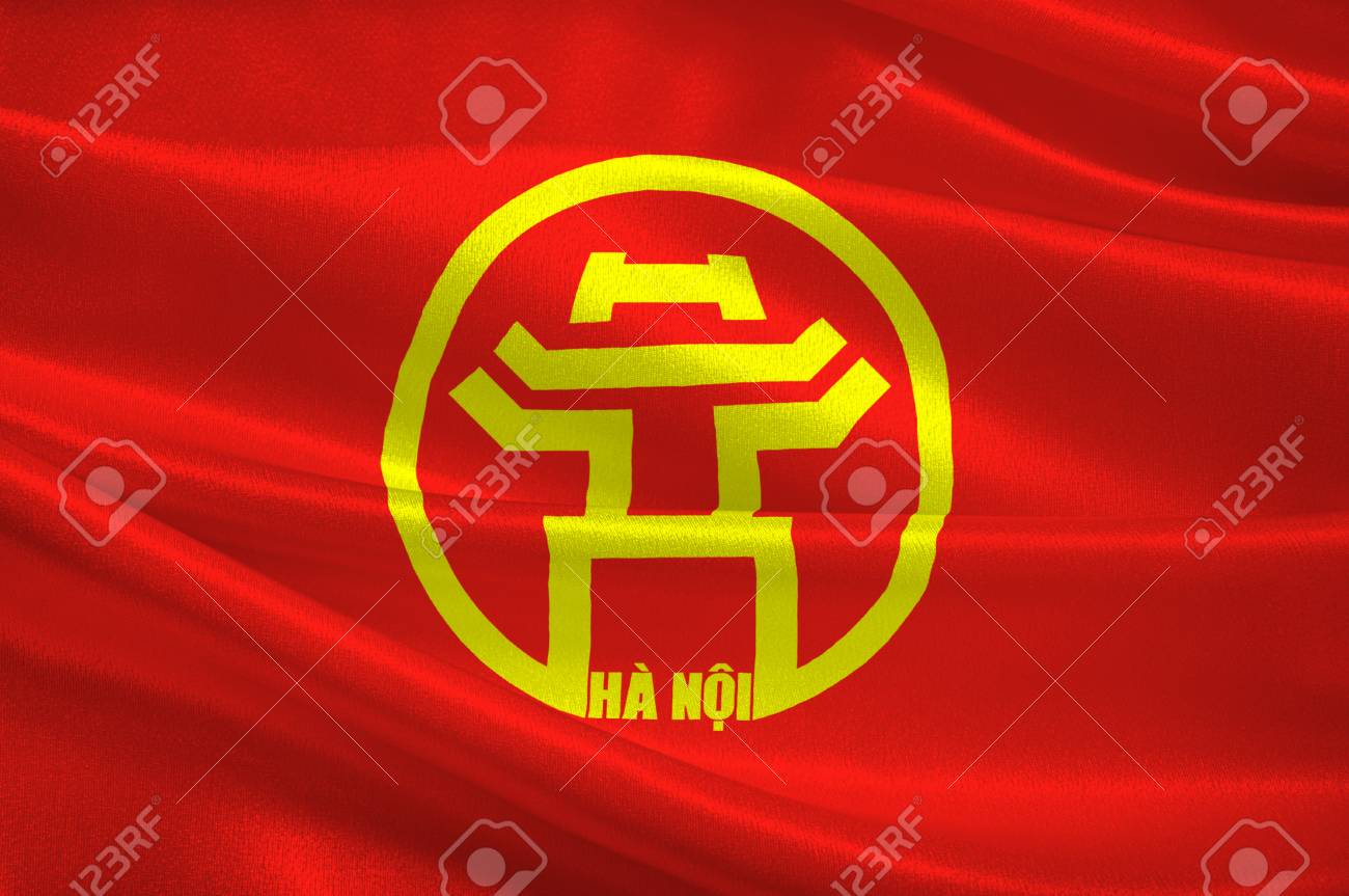 ハノイの旗はベトナムの首都であり 国第二の都市です 3dイラストレーション の写真素材 画像素材 Image
