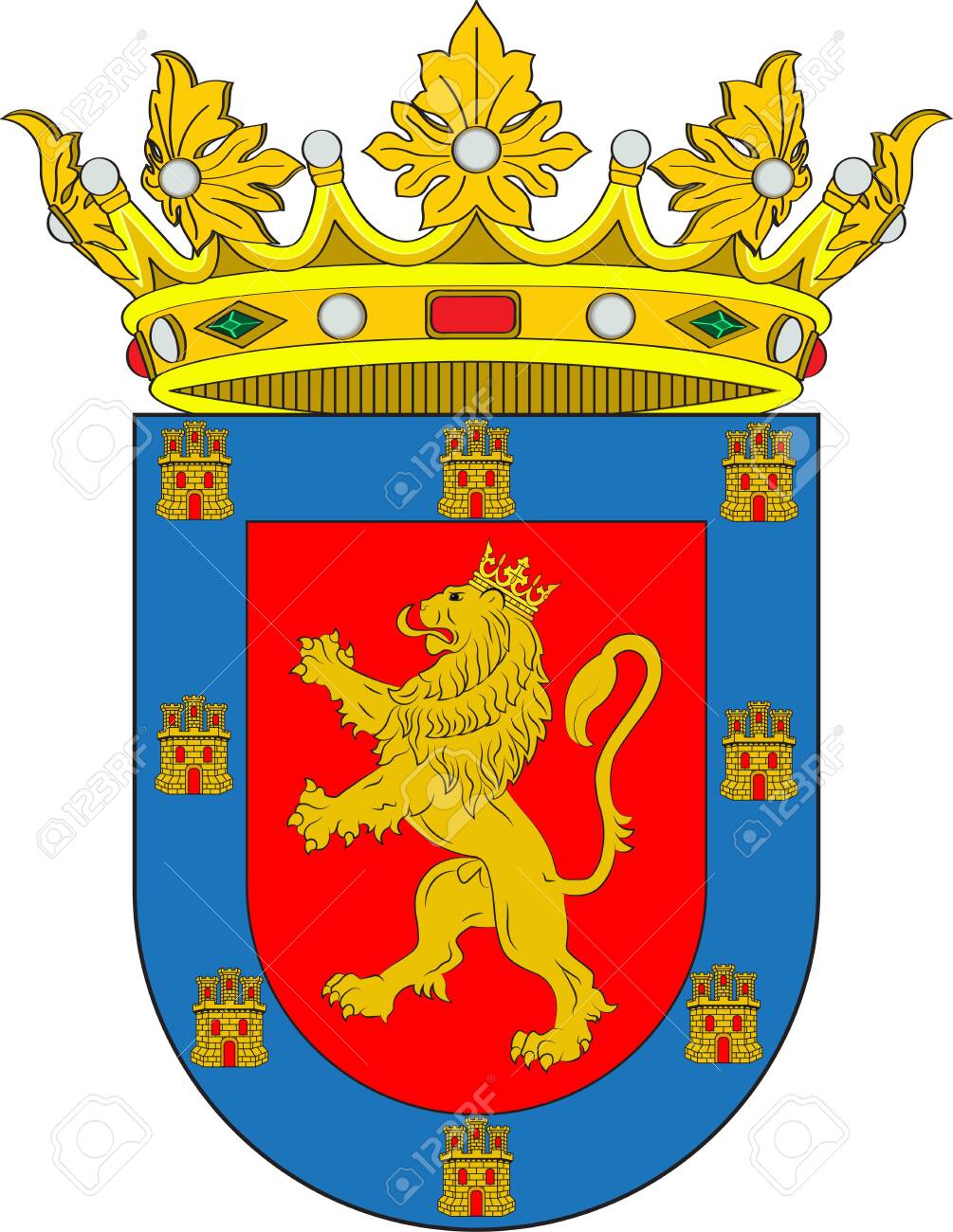 Coat of arms of Coria is a Spanish municipality in the province of Caceres, Extremadura, Spain. Vector illustration - 127600238 Coat of arms of Coria is a Spanish municipality in the province of Caceres, Extremadura, Spain. Vector illustration - 127600238