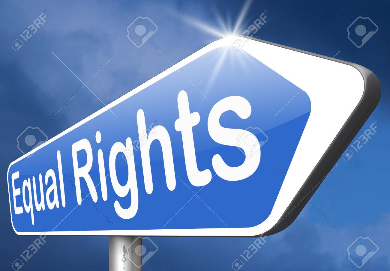 Equal Rights For All Women Man Disabled Black And White Solidarity Discrimination Of People With Disability Or Physical And Mental Handicap No Discrimination And Same Opportunities Sign Stock Photo Picture And Royalty