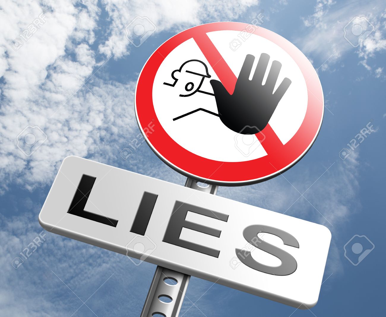 No More Lies Stop Lying Tell The Truth And Be Honest No Misleading.. Stock  Photo, Picture And Royalty Free Image. Image 40380191.