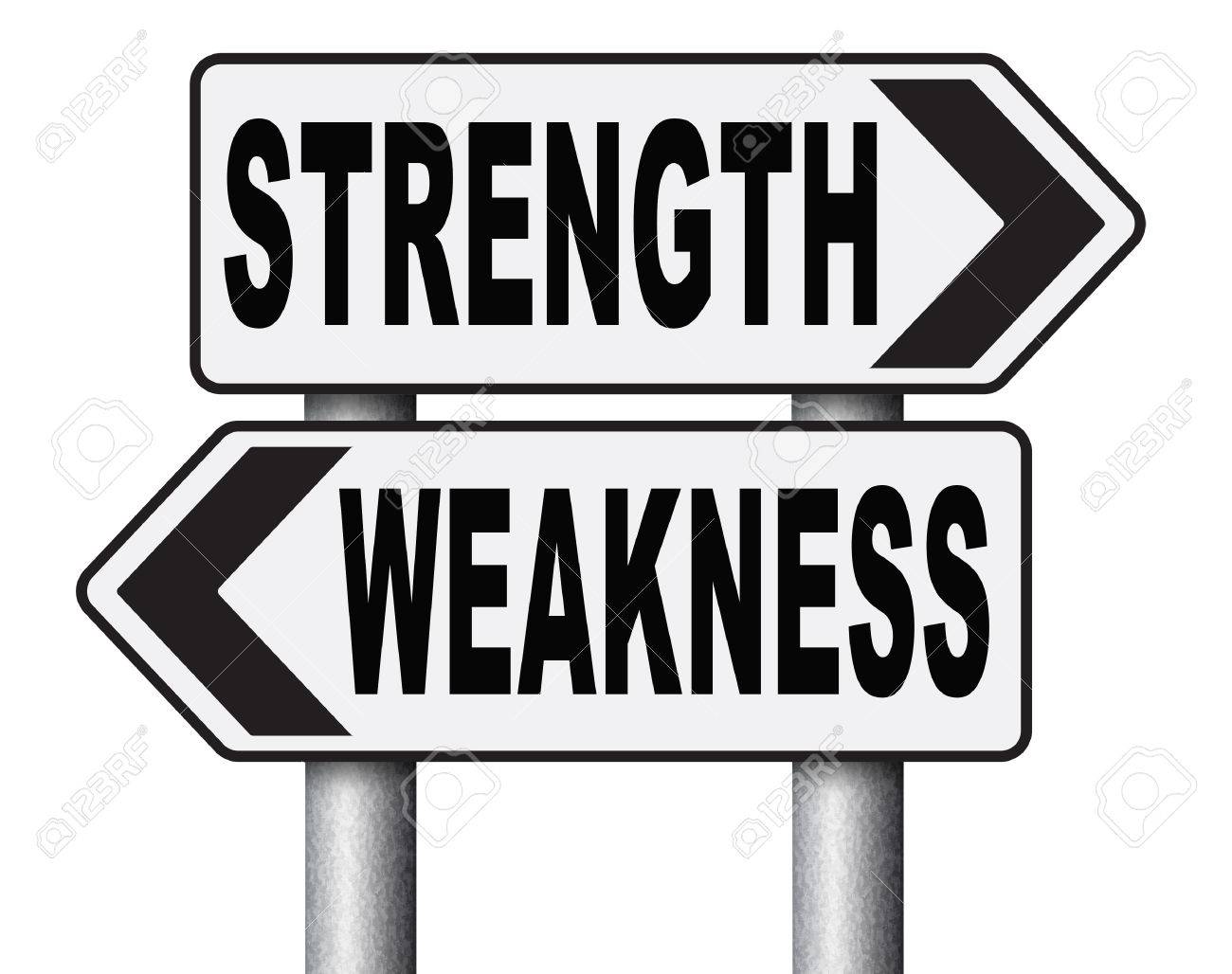 strength or weakness being strong or weak overcome problems accept weakness and strength
