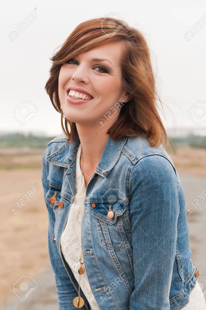 white dress and denim jacket
