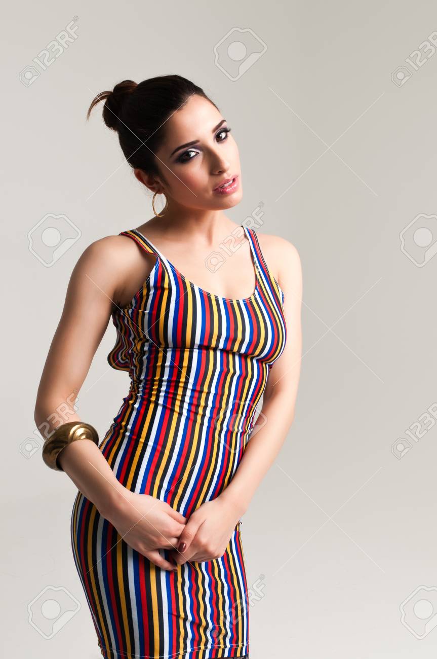 tight striped dress