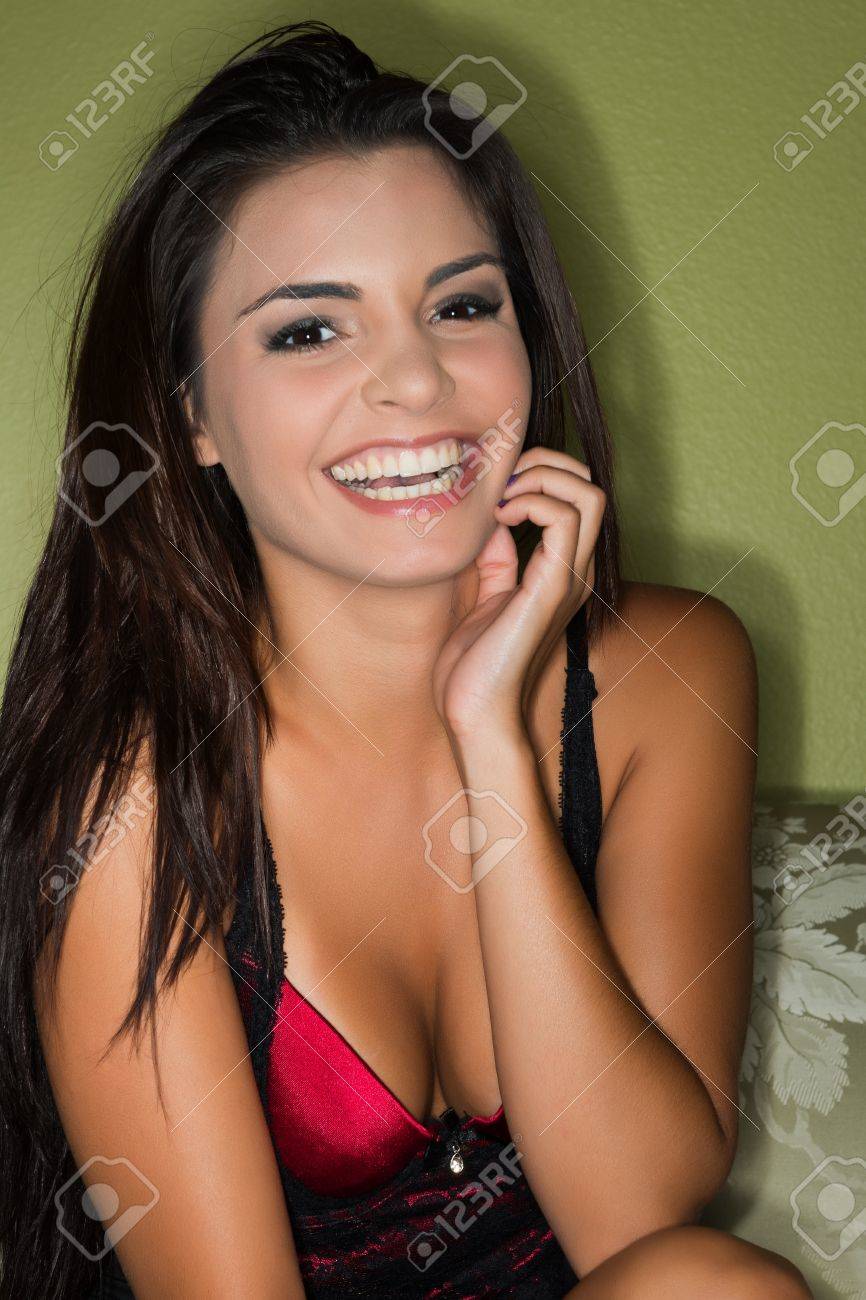 Beautiful Petite Brunette In Red And Black Lingerie Stock Photo 14525055 Beautiful Petite Brunette In Red And Black Lingerie Stock Photo 14525055