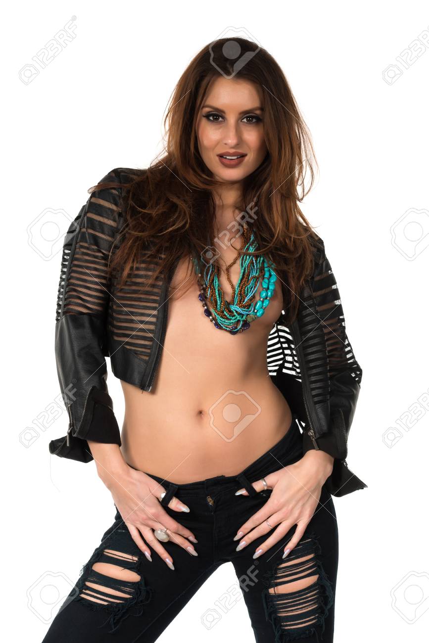 revealing ripped jeans