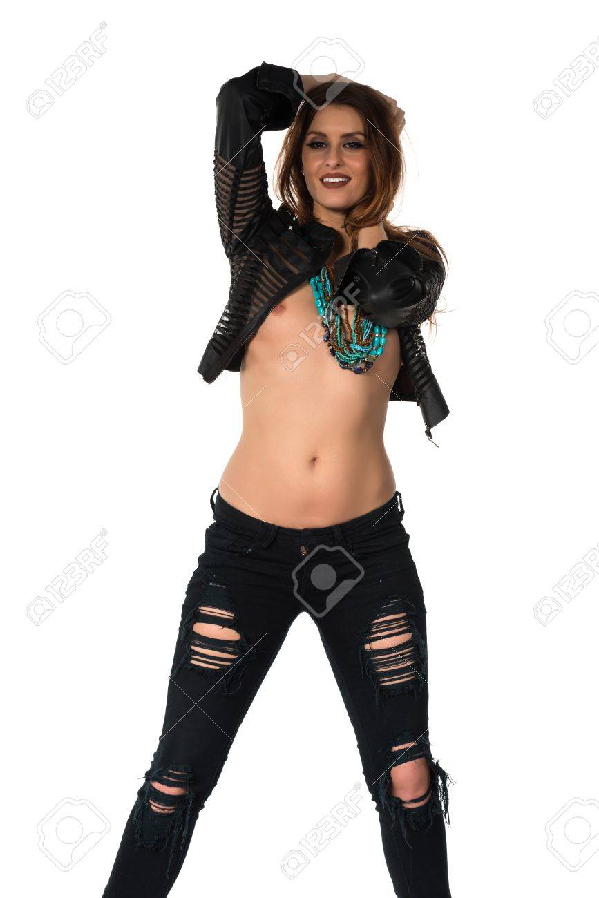 revealing ripped jeans