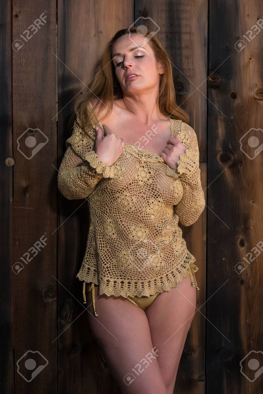 gold fishnet top