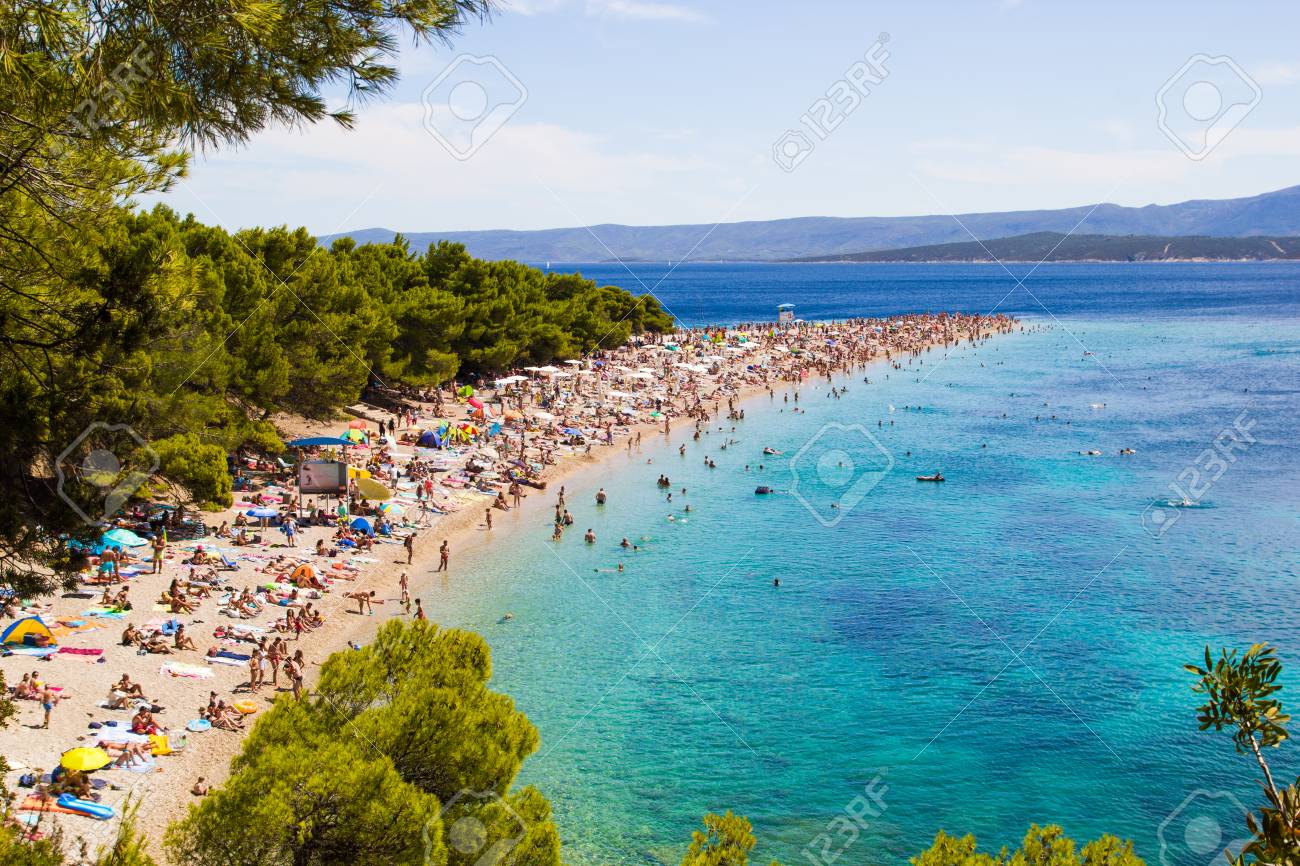 Beach Zlatni Rat In Bol Island Of Brac Croatia