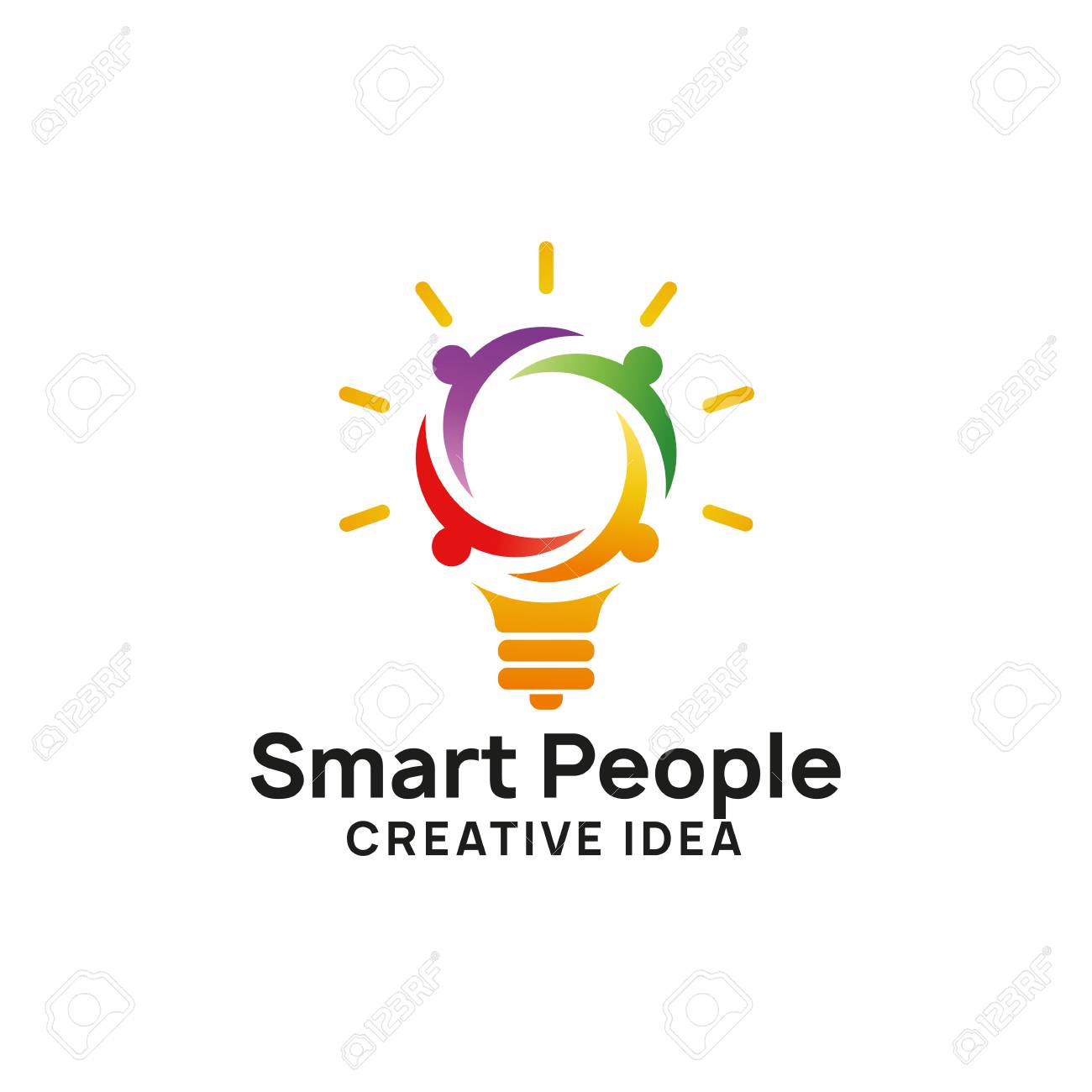 smart people logo design template. creative idea logo designs. bulb icon symbol design - 117595485 smart people logo design template. creative idea logo designs. bulb icon symbol design - 117595485