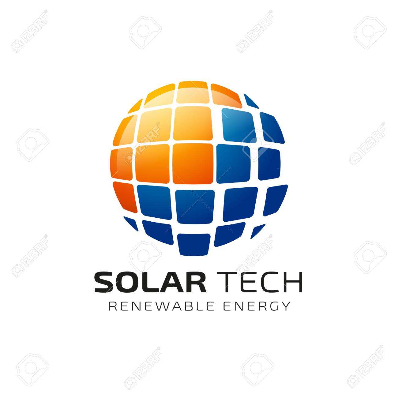 Sun Solar Energy Logo Design Template Solar Tech Logo Designs