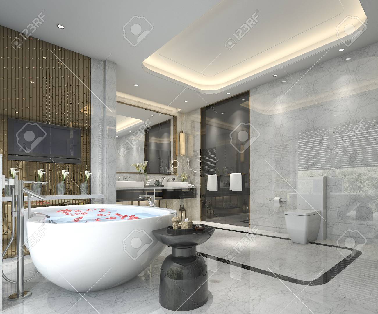 Salle De Bain Beige Meuble Taupe ~ salle de bains classique moderne offrant un d cor de carrelage de Salle De Bain Beige Meuble Taupe ~ salle de bains classique moderne offrant un d cor de carrelage de