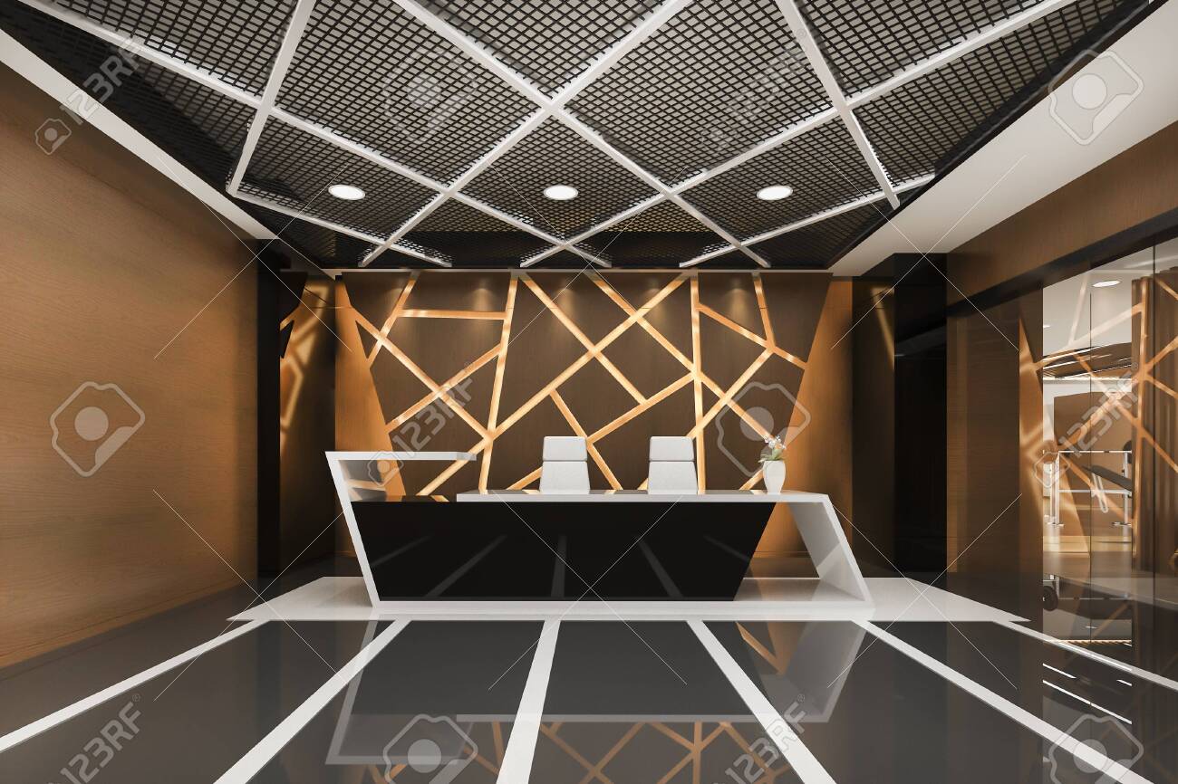 3d Rendering Modern Luxury Hotel And Office Reception And Lounge Stock  Photo, Picture and Royalty Free Image. Image 151095202., image size:1300x866