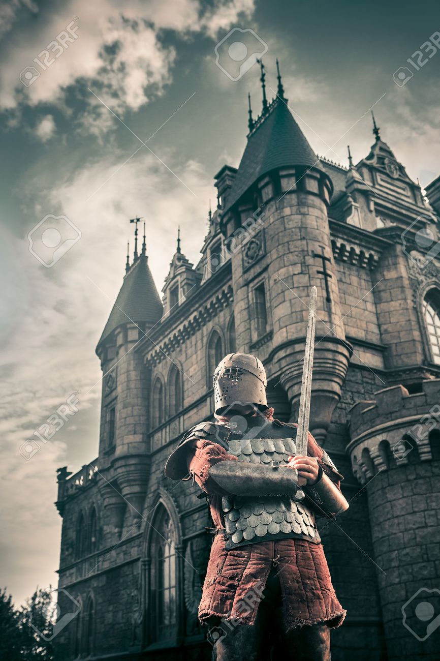 medieval knight with the