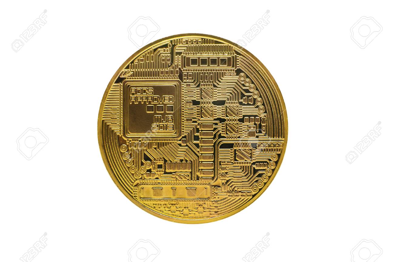 황금 Bitcoin 절연입니다. 동전 클로즈업의 뒷면 로열티 무료 사진, 그림, 이미지 그리고 스톡포토그래피. Image 86412895
