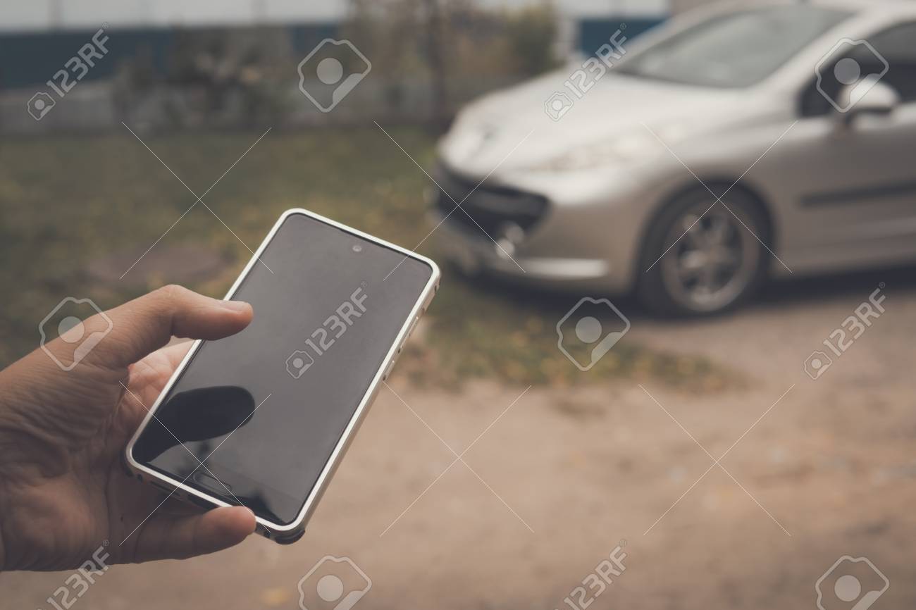 Remote Car Starter App >> Person Connects With Smart Car By Phone Application Mobile App Remote Car Starter App >> Person Connects With Smart Car By Phone Application Mobile App
