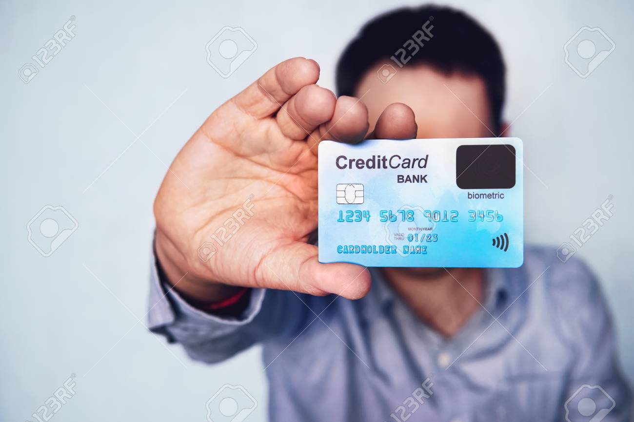 Concept Of Biometric Verification On Credit Card Cardholder Stock Photo Picture And Royalty Free Image Image 117360670