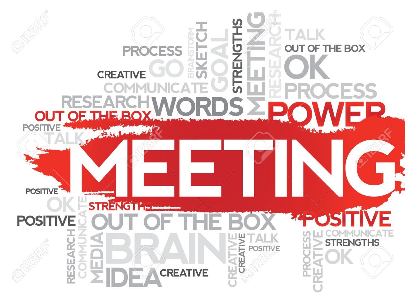 meeting word business collage vector background royalty free meeting words