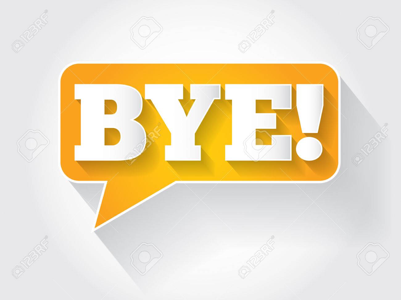 bye text message bubble