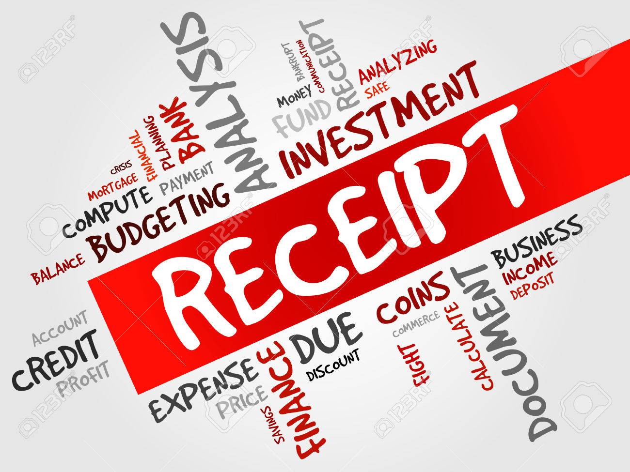 receipt word cloud business concept royalty free cliparts vectors