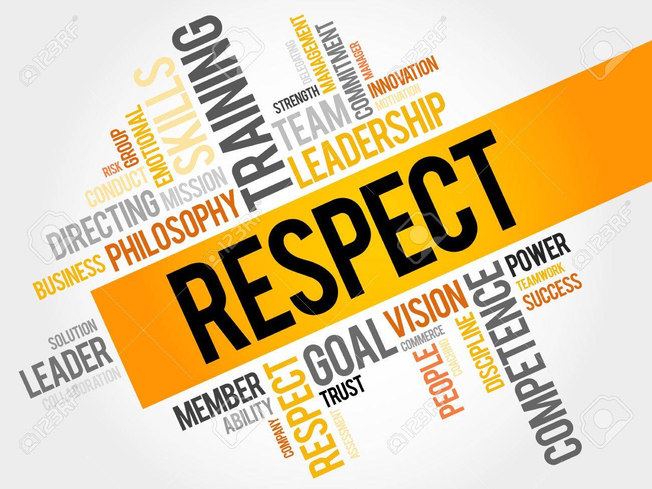 RESPECT Word Cloud, Business Concept Royalty Free SVG, Cliparts, Vectors,  and Stock Illustration. Image 48126462., image size:1300x975