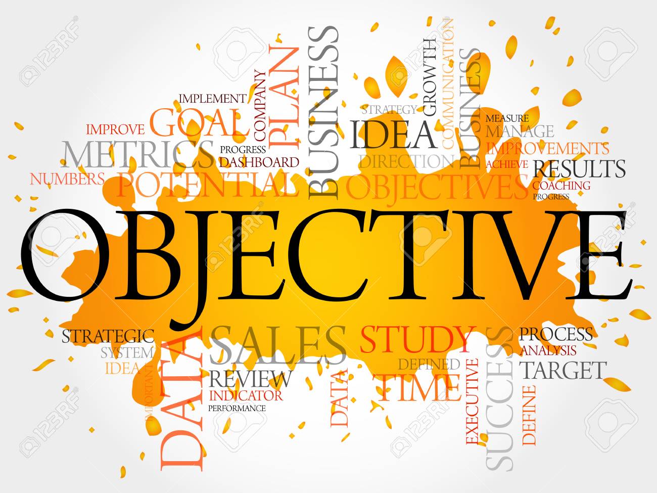 Objective Word Cloud, Business Concept Royalty Free Cliparts ...
