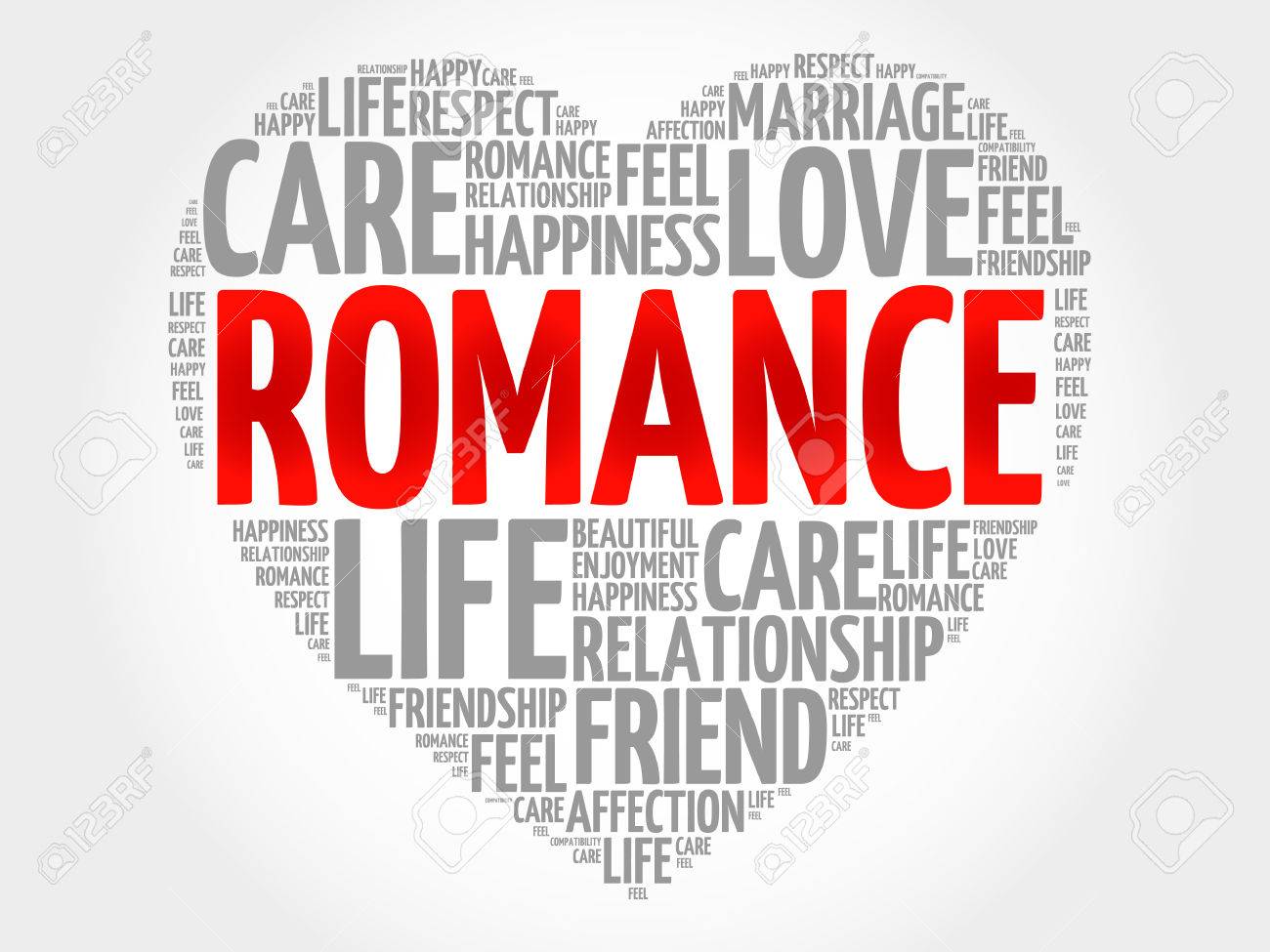romance concept heart word cloud royalty free cliparts vectors and