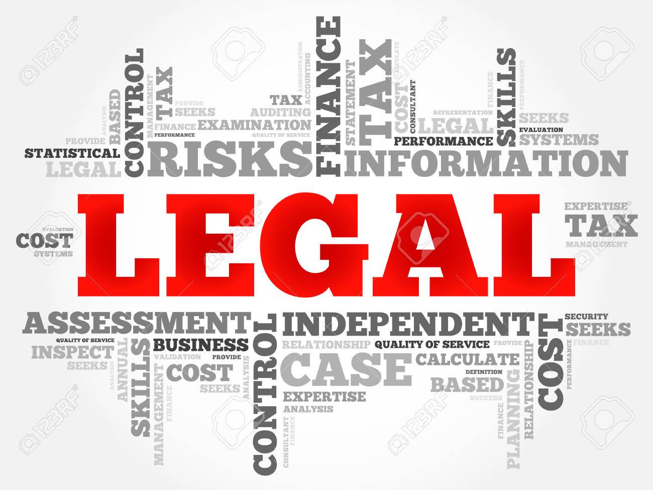 legal word cloud business concept royalty free cliparts vectors