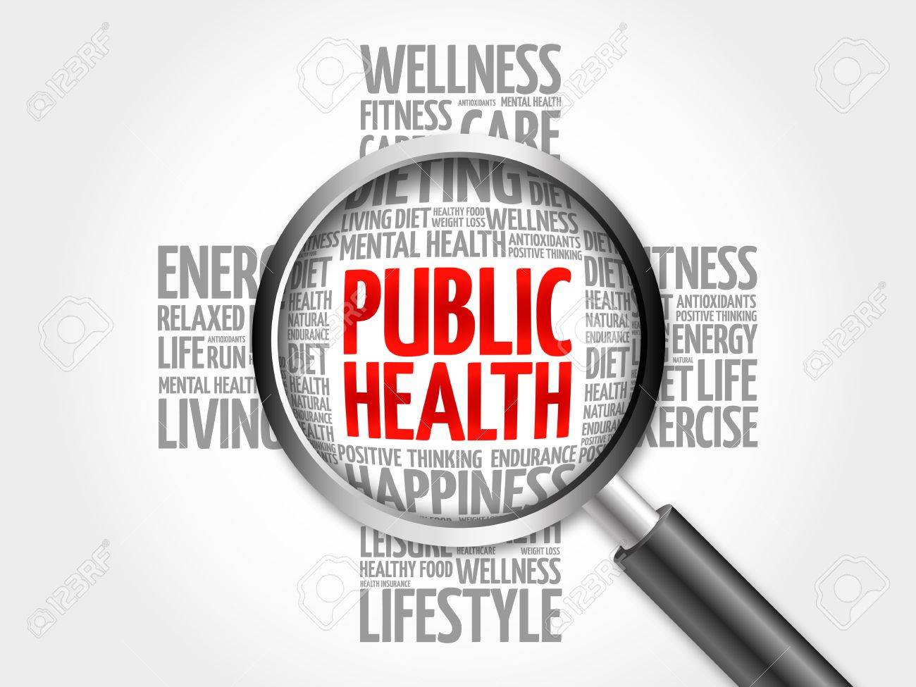 Public Health word cloud with magnifying glass, health cross concept 3D illustration - 62411669 Public Health word cloud with magnifying glass, health cross concept 3D illustration - 62411669