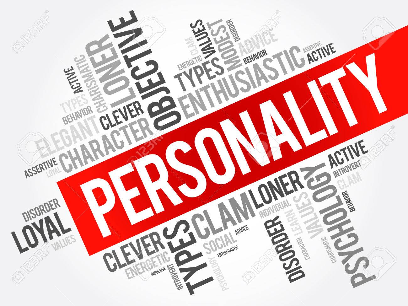 Personality Word Cloud Collage , Social Concept Background Royalty ...