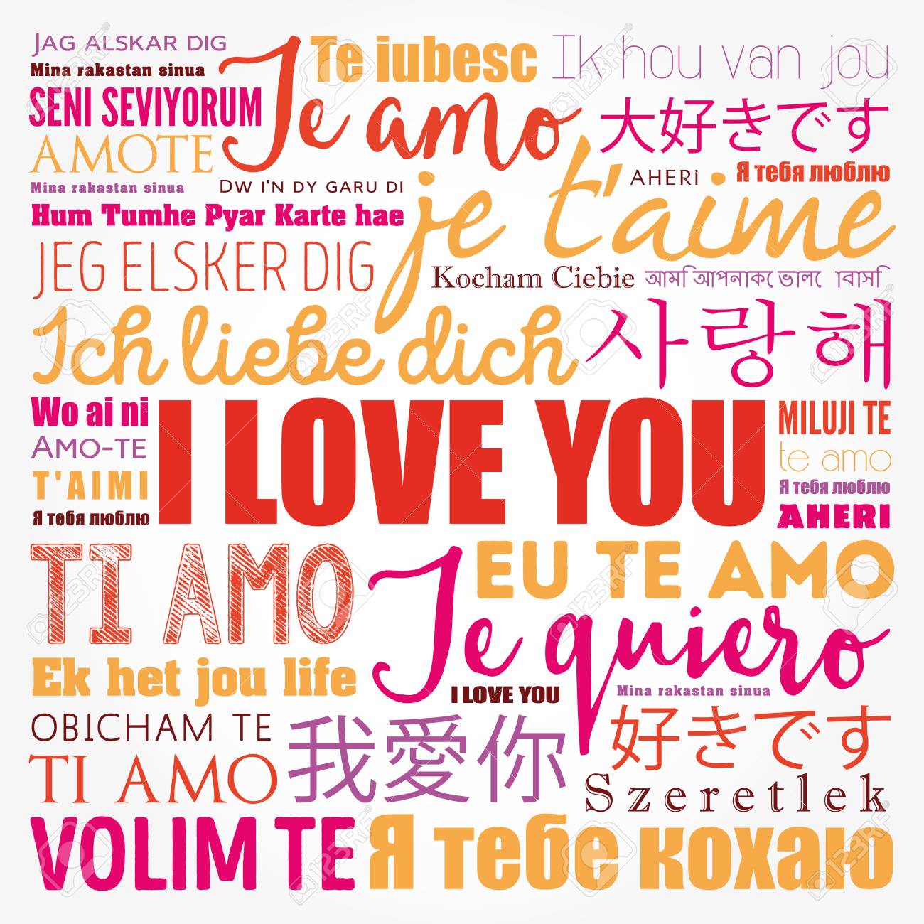 Love Words I Love You In All Languages Of The World Word Cloud Background Love Words I Love You In All Languages Of The World Word Cloud Background