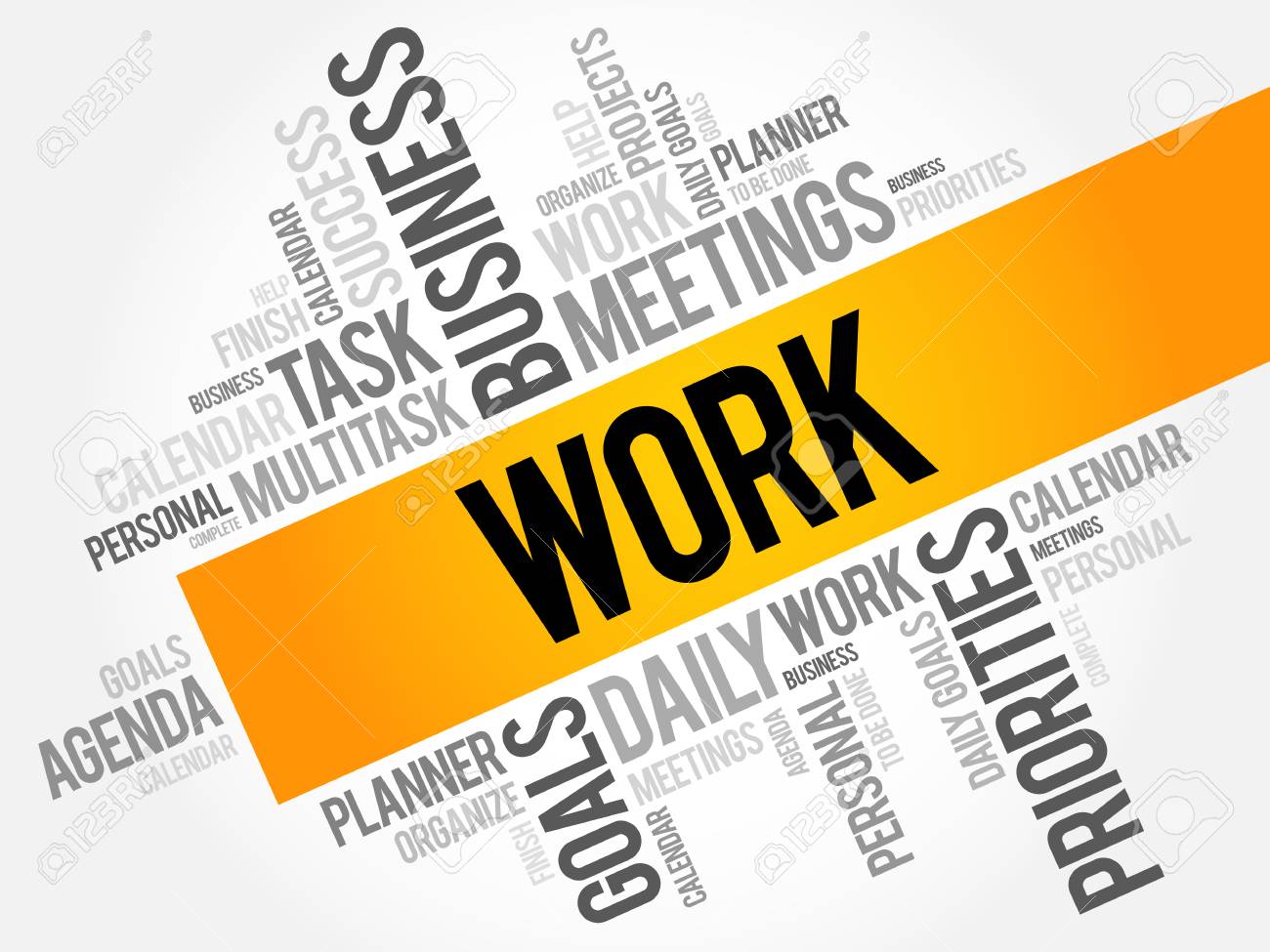 work word cloud collage business concept background royalty free