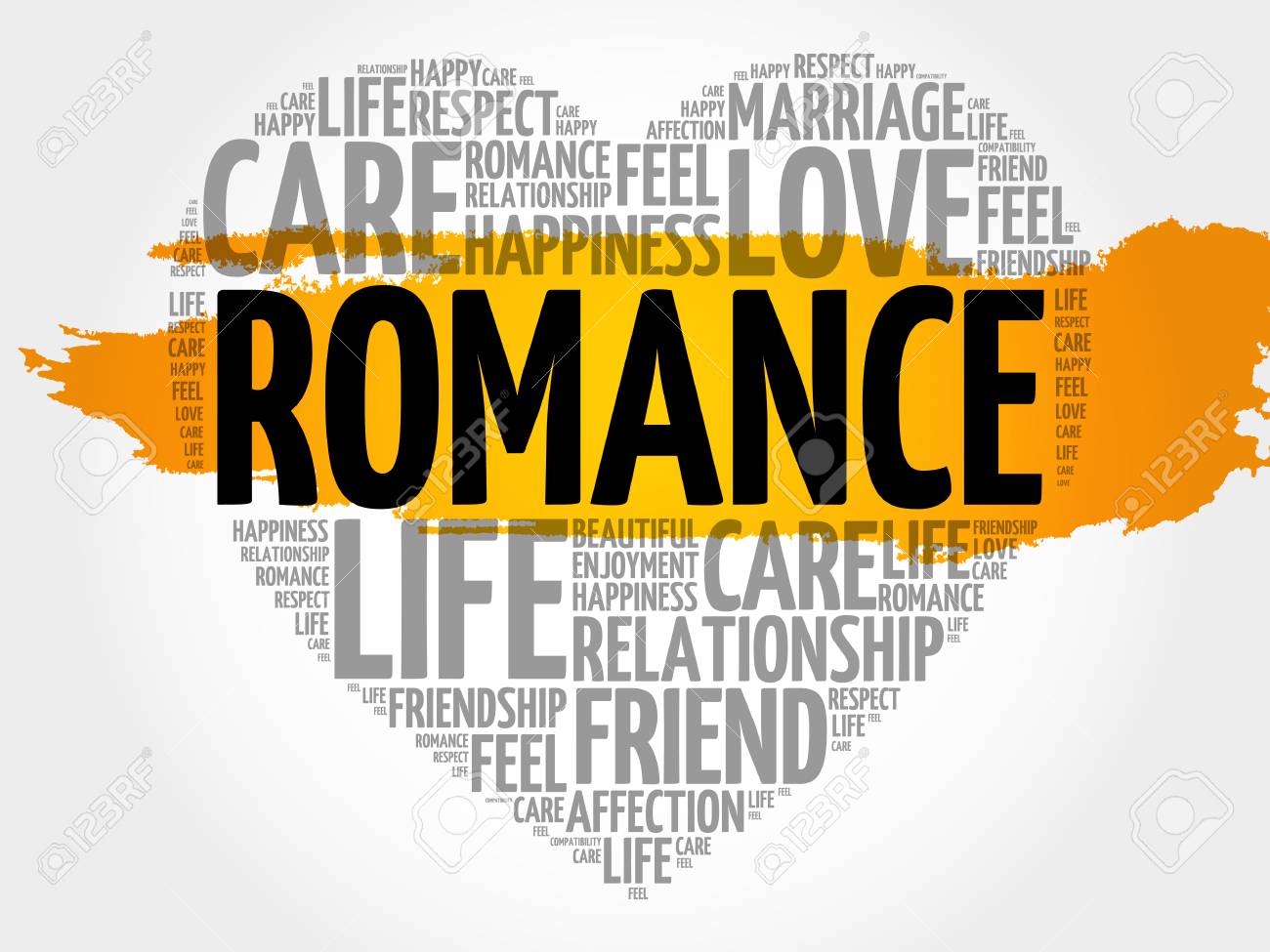 romance word cloud collage heart concept background royalty free