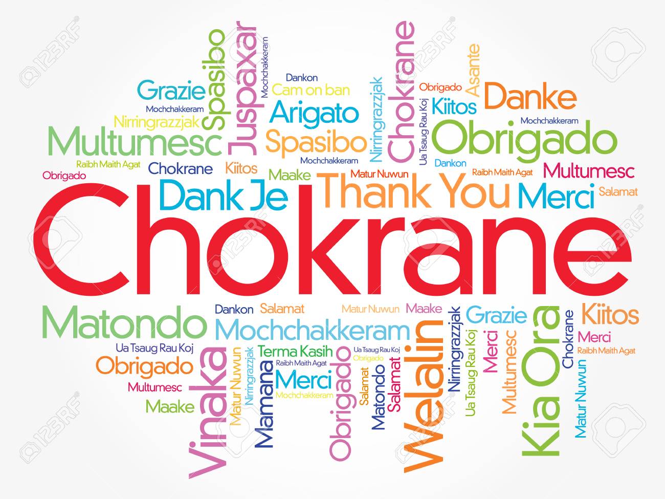 Chokrane Thank You In Arabic Middle East North Africa Word Royalty Free Cliparts Vectors And Stock Illustration Image