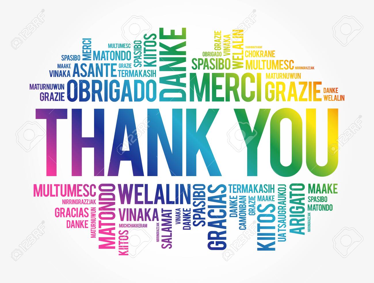 Thank You Word Cloud In Different Stock Vector Colourbox