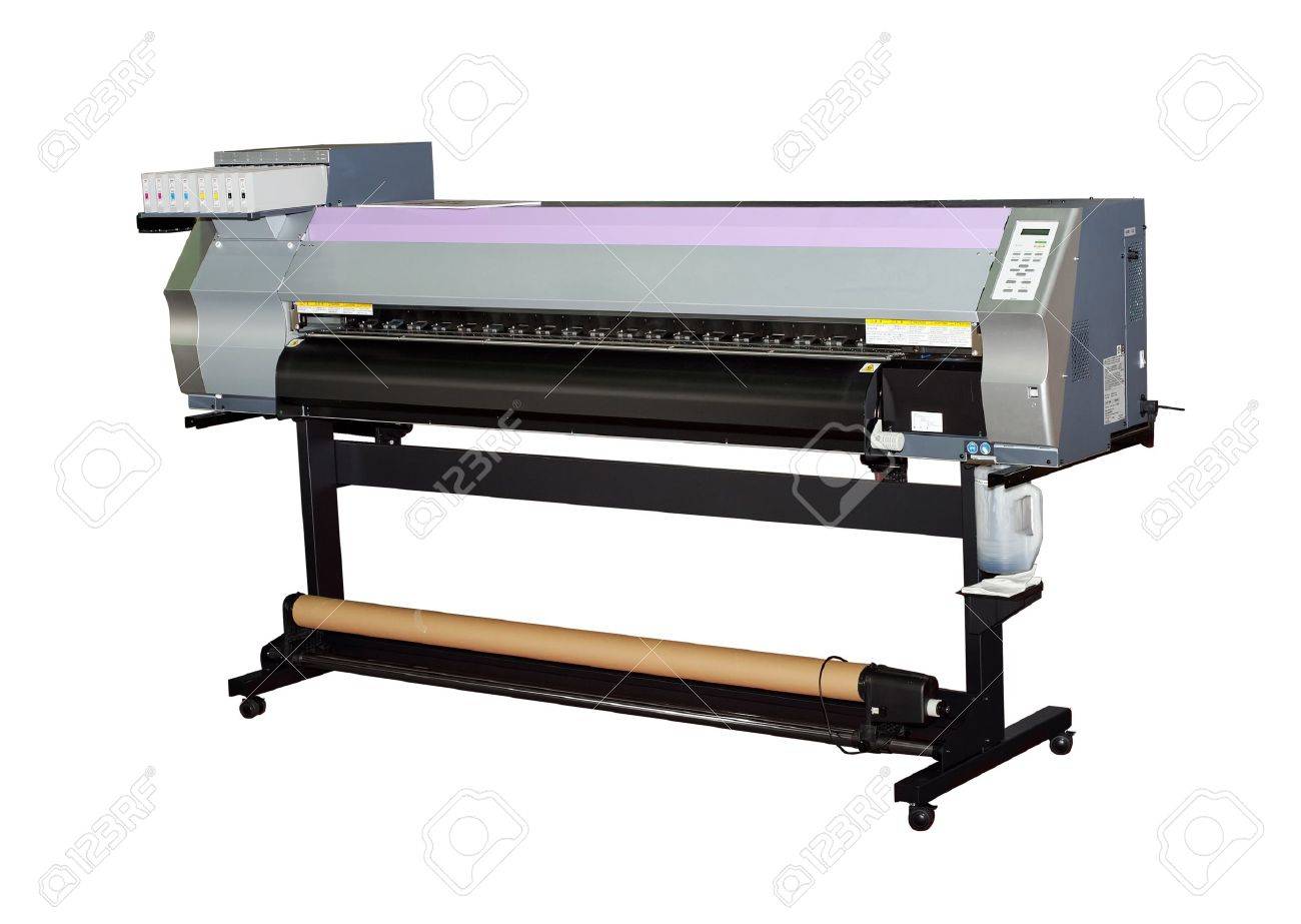 Large format inkjet printer for outdoor billboards printing isolated on white - 10398281 Large format inkjet printer for outdoor billboards printing isolated on white - 10398281