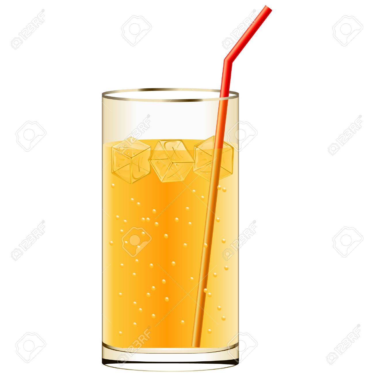 Cold Drink With Ice Cubes Stock Vector Cold Drink With Ice Cubes Stock Vector
