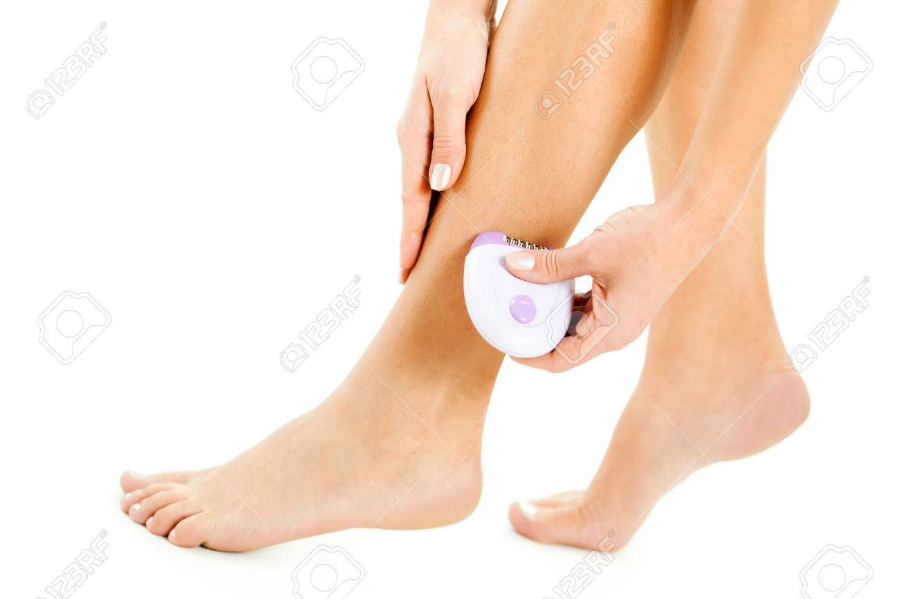 shaving legs with electric razor