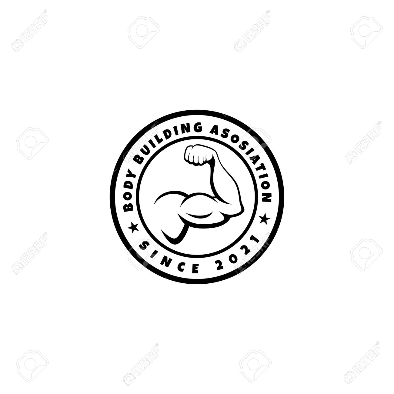 Biceps Muscle Icon Logo Vector Design Template Strong Arm Muscle Arm Body Building Stamp Logo Vector Illustration Royalty Free Cliparts Vectors And Stock Illustration Image 167449501