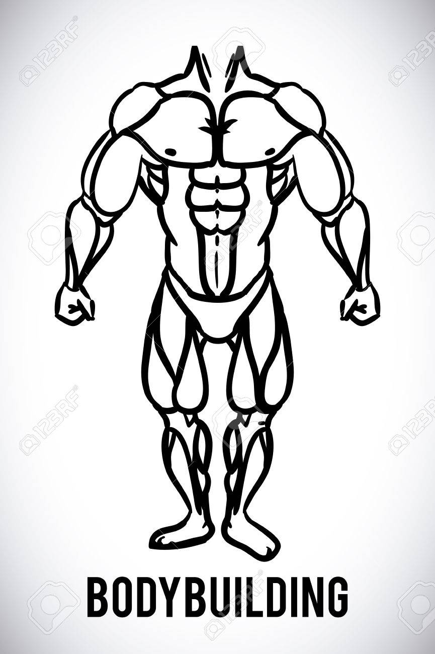 ボディービル グラフィック デザイン ベクトル イラスト のイラスト素材 ベクタ Image