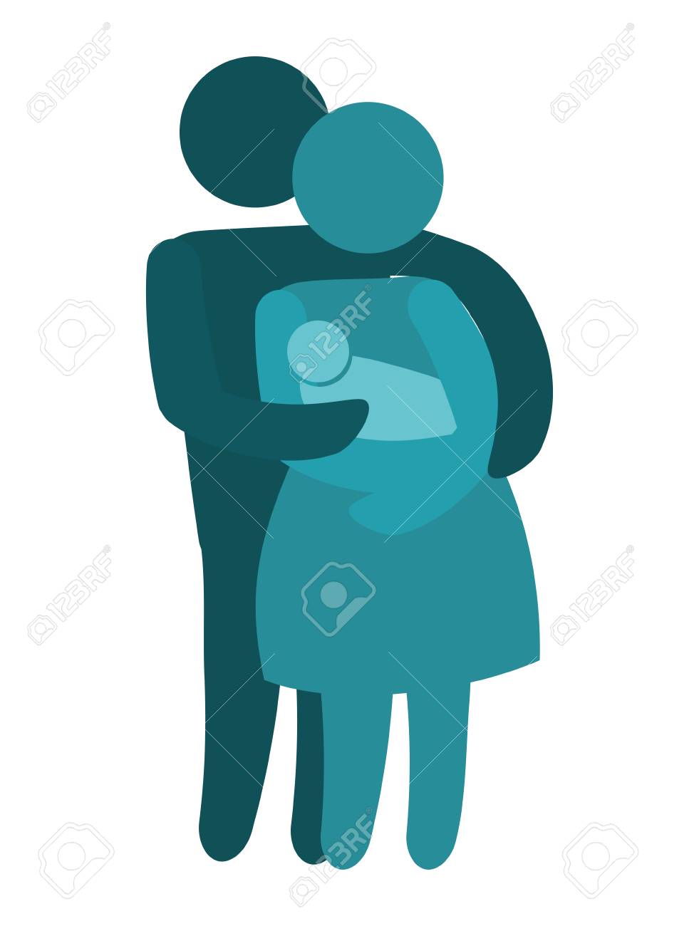 家族のシルエット デザインのイラスト素材 ベクタ Image