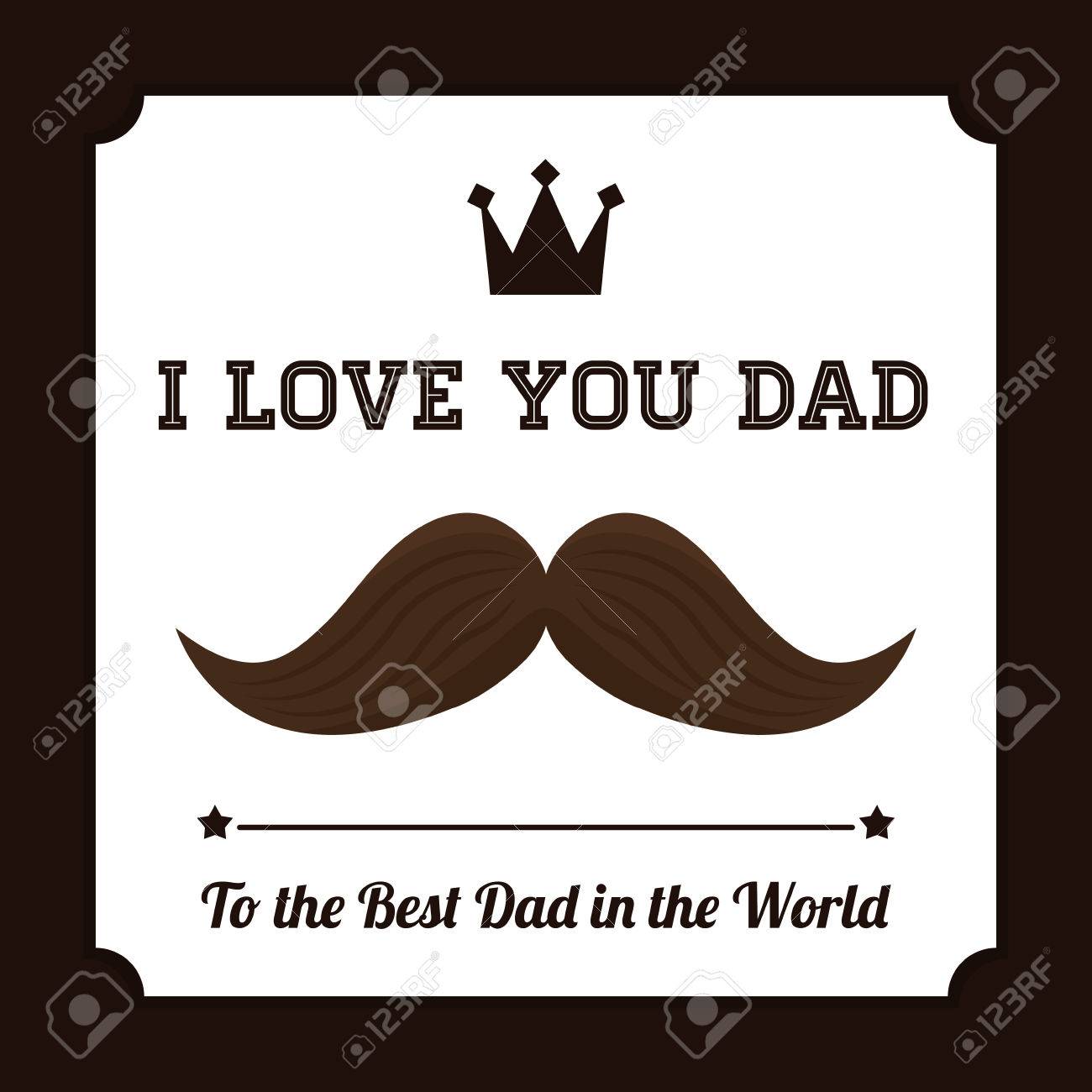 happy fathers day card design vector illustration royalty free