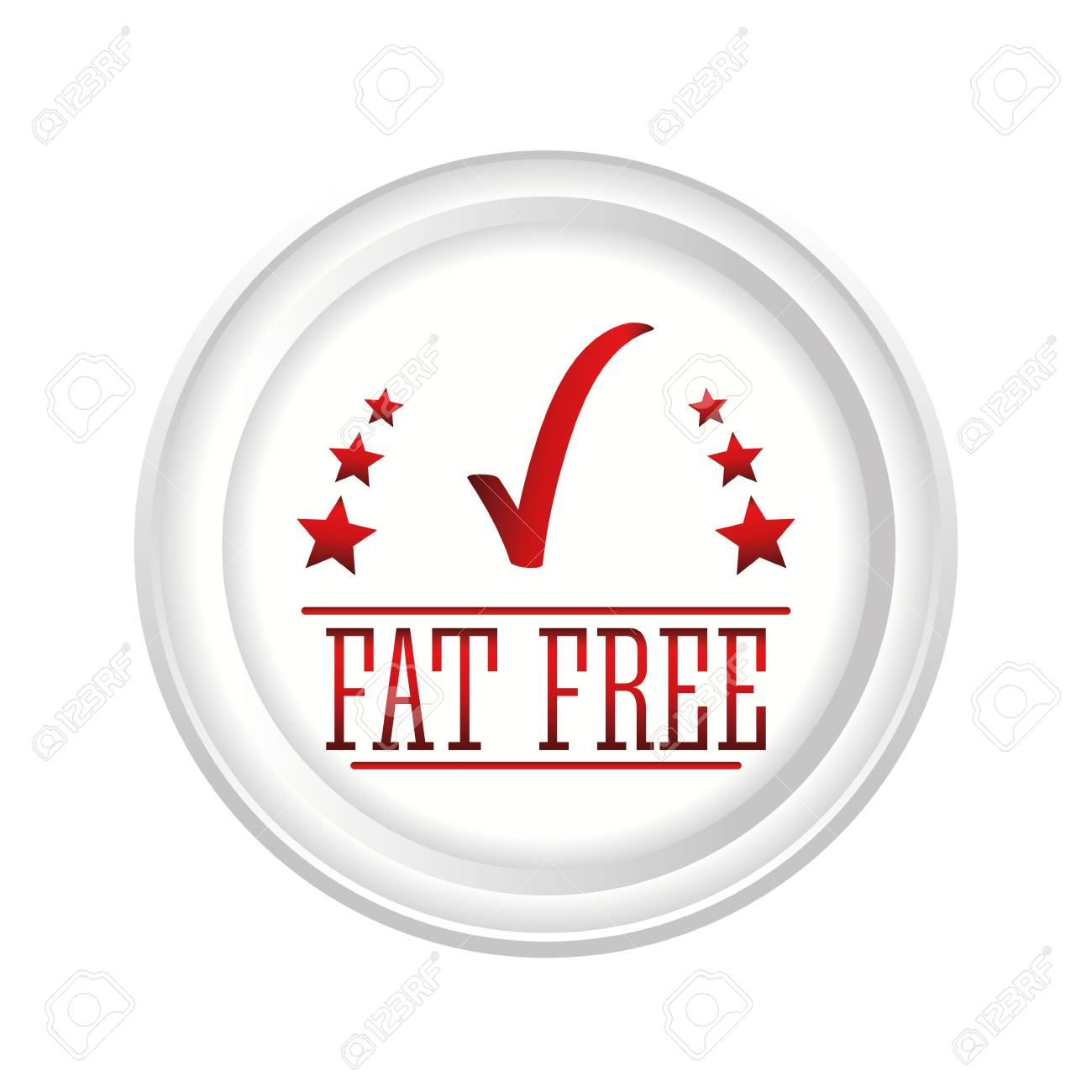 低脂肪無料ラベル デザイン ベクトル イラスト のイラスト素材 ベクタ Image