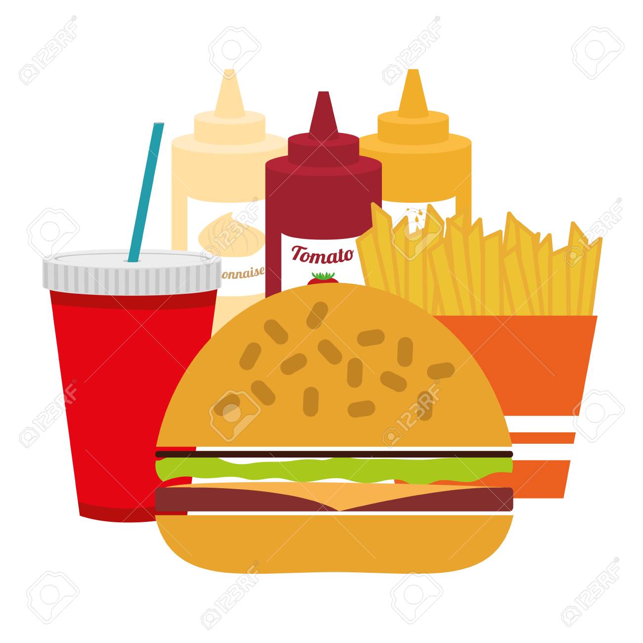 動物画像無料 ロイヤリティフリーファースト フード イラスト