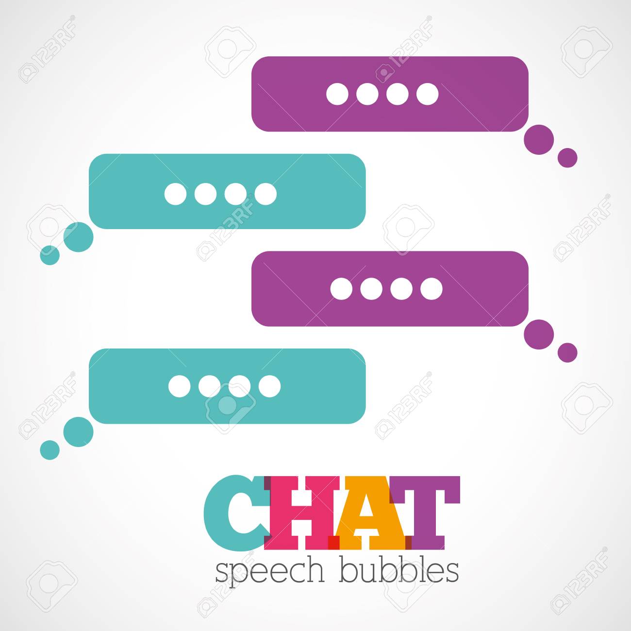 チャットの吹き出しデザイン ベクトル イラスト のイラスト素材 ベクタ Image